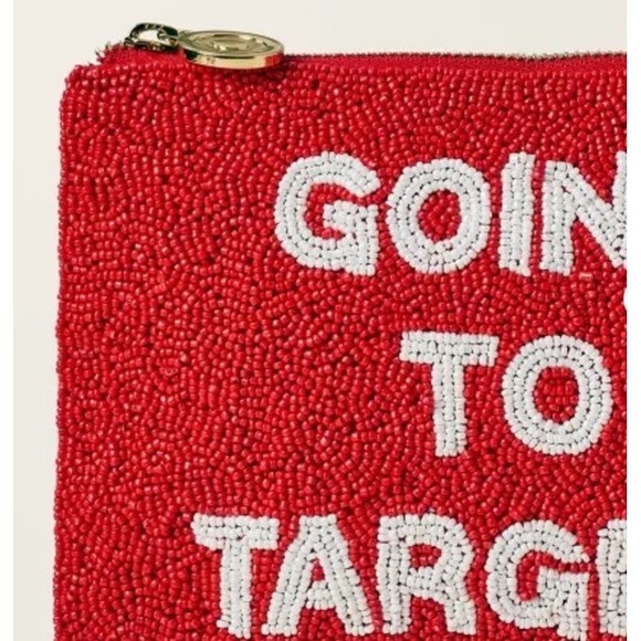 Kate Spade X Target "Going To Target" Red Beaded Clutch Item‎ In Hand - Picture 4 of 4